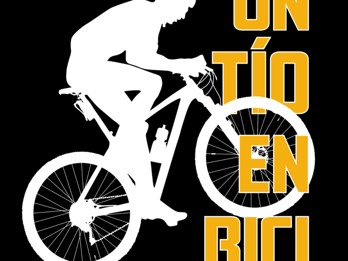un tio en bici
