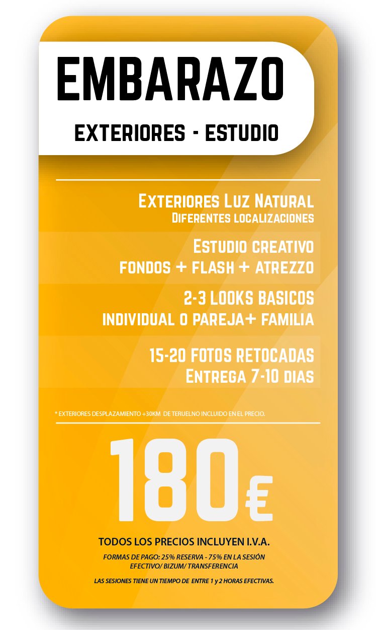 embarazo tarifas